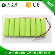 Suministro de fabricante AA nimh 1500mah 9.6v paquete de baterías recargables